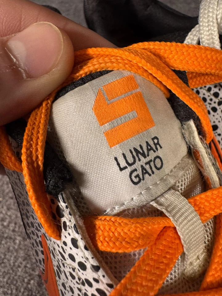 Nike Lunar Gato Zapatos Para Hombres Talla 8 Naranja Safari Fútbol Interior Ronaldo Foto 2 de 4