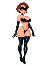 2637 Helen Sticker, Made In USA, Laminated, Waifu, Sexy, Thong, Gloves, Mask