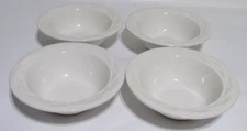 Pfaltzgraff  Acadia White  6.5"  Cereal Bowls  Set of 4  USA