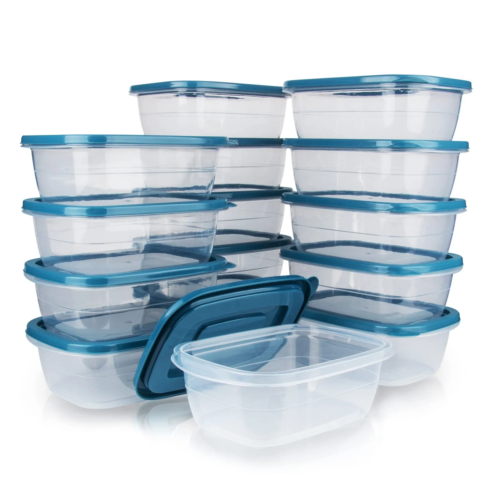15PCS Rectangle Plastic Portion Box Sets with Lids.Food Storage BoxContainer ...