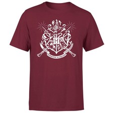 Image of Harry Potter Hogwarts House Crest Adults T-Shirt | Official Licensed | Burgundy