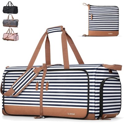 Reisetasche Damen 60L Faltbare Reisetasche Weekender Sporttasche mit Schuhfac...