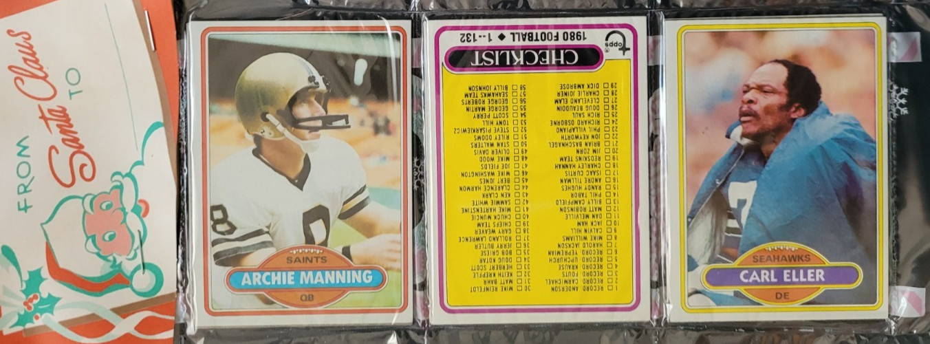 1980 Topps Holiday Football Card Rack Pack Carl Eller HOF (800-NB)