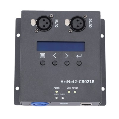 Pknight ArtNet DMX 512 Ethernet Lighting Controller Interface 100Mbps 2 Universe