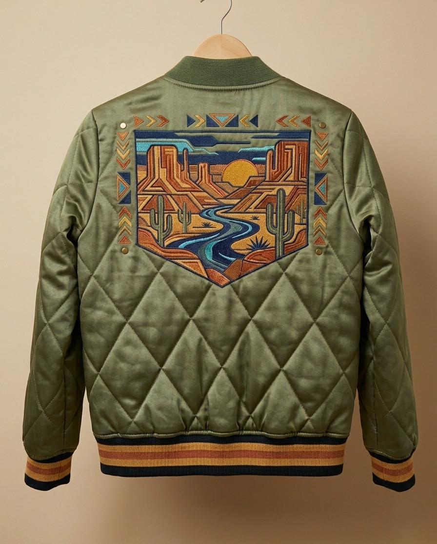 Dolly Inspired Western Quilted Jacket Embroidered Rock Couture Style Bomber