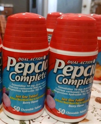 Pepcid Complete Acid Reducer + Antacid Chews, Berry, 50 x2 =100 Exp 2028