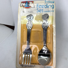 VTG Child's Packaged Snoopy Woodstock Stainless Steel Spoons 1958/1965 Danara