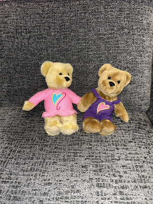 Hallmark Valentine Love and Kiss Kissing Magnetic Teddy Bears Plush Stuffed