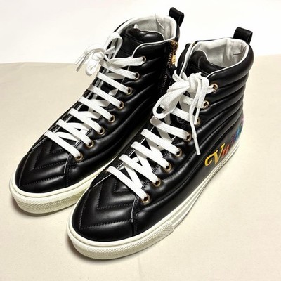 LOUIS VUITTON Stellar Line Sneaker High Top 23 cm Schwarz Leder