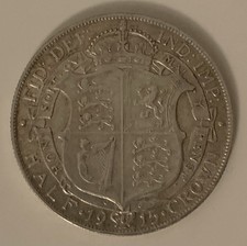 1915 Great Britain Silver Half-Crown - George V - AEF