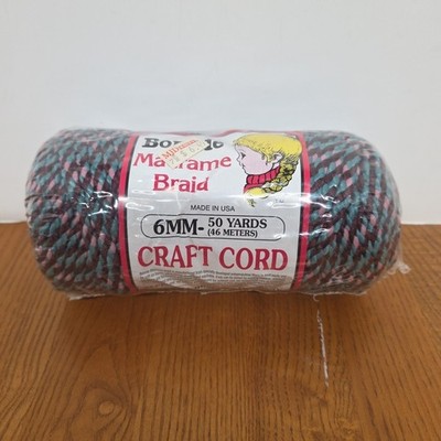 Pepperell Bonnie Macrame Braid 6mm 50 Yards Country Spic Teal Brown Pink