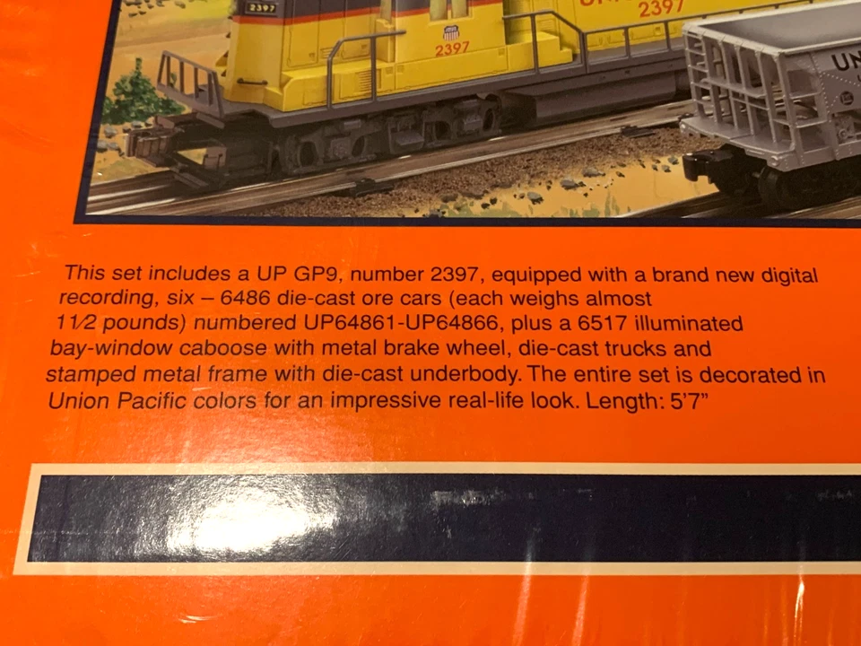 Lionel 6-11837 O Gauge Union Pacific GP9 Diesel Train Set - NEW in SEALED BOX - Image 4 of 4