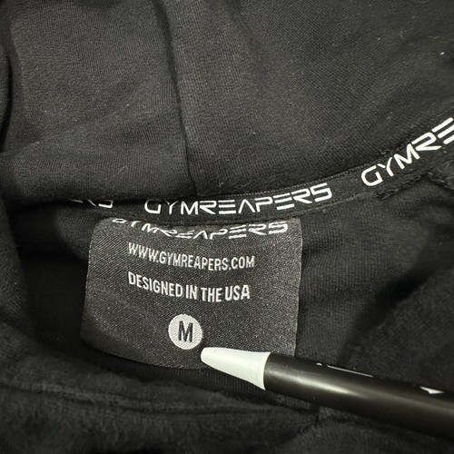 Sudadera Pullover Gimnasio Reapers Sudadera con Capucha Negra Para Hombre Talla Mediana Entrenamiento Spandex 5% - Imagen 4 de 9