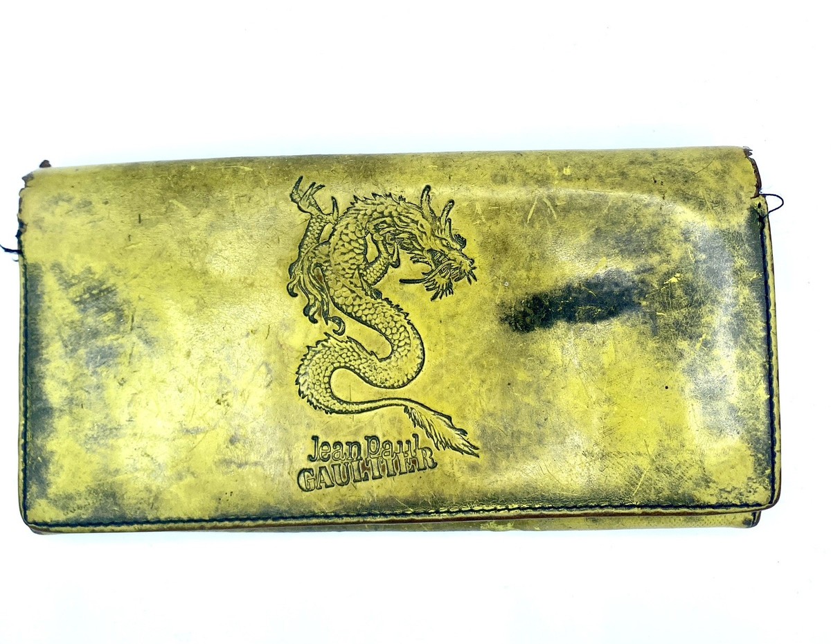 Vintage Jean Paul Gaultier Dragon Wallet: 90s Designer Leather