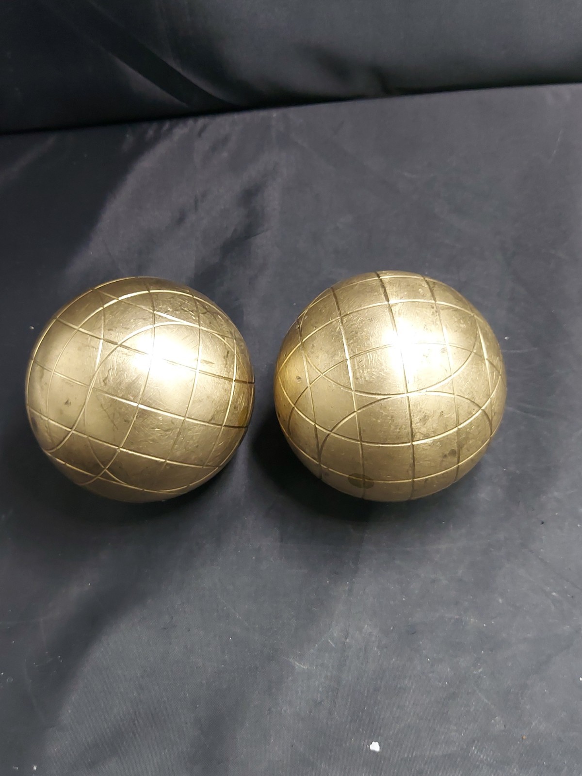 Lotto Due Bocce In Metallo Da Gioco