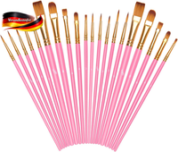 Acryl Malpinsel Set 20 StüCk Verschiedene GrößEn FüR KüNstler Und Hobby