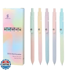 Ddaowanx Gel Pens, 5 Pcs 0.7mm Quick Dry Black Ink Pens Fine Point Smooth Wri