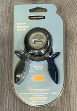 Fiskars Medium Squeeze Punch: Brick By Brick 1 Wide 12-7439 New Sealed