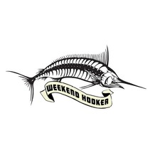 Decal Vinyl Sticker "Weekend Hooker" - Marlin Bones Made in USA