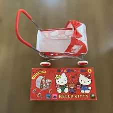 Hello Kitty L-sized Stroller with Box Retro Condition Collectible New/Used hh3