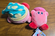 Kirby Plushes - Sleeping and Heart - 6in New w/tags - Mocchi-mocchi