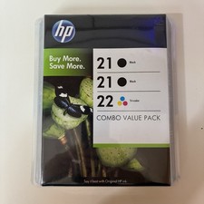 HP 21/22 Black/Color Combo Pack Ink Cartridges EXPIRED