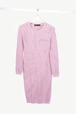 Versace Lilac Wavy-Textured Knit Bodycon Dress, Size US L