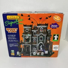 LEMAX SPOOKY TOWN 2009 MORBID MANOR Halloween House 95804 Retired 