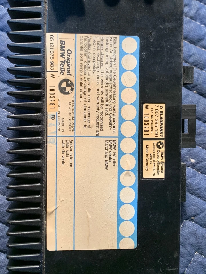 Amplificador amplificador BMW 325i 325is 325ix OEM Blaupunkt E30 84-92 Foto 4 de 4
