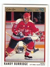 Randy Burridge 1992 Capitals Card
