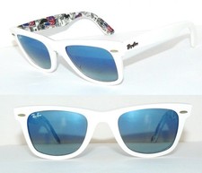OCCHIALI DA SOLE RAY BAN BIANCO BLU UK RB 2140 1116 WAYFARER SPECIAL 2132 ASTUCCIO 2025