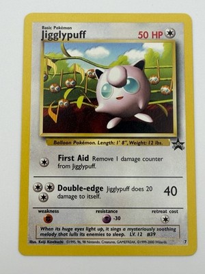 1999 Pokémon The First Movie Jigglypuff Black Star Promo #7 Raw LP