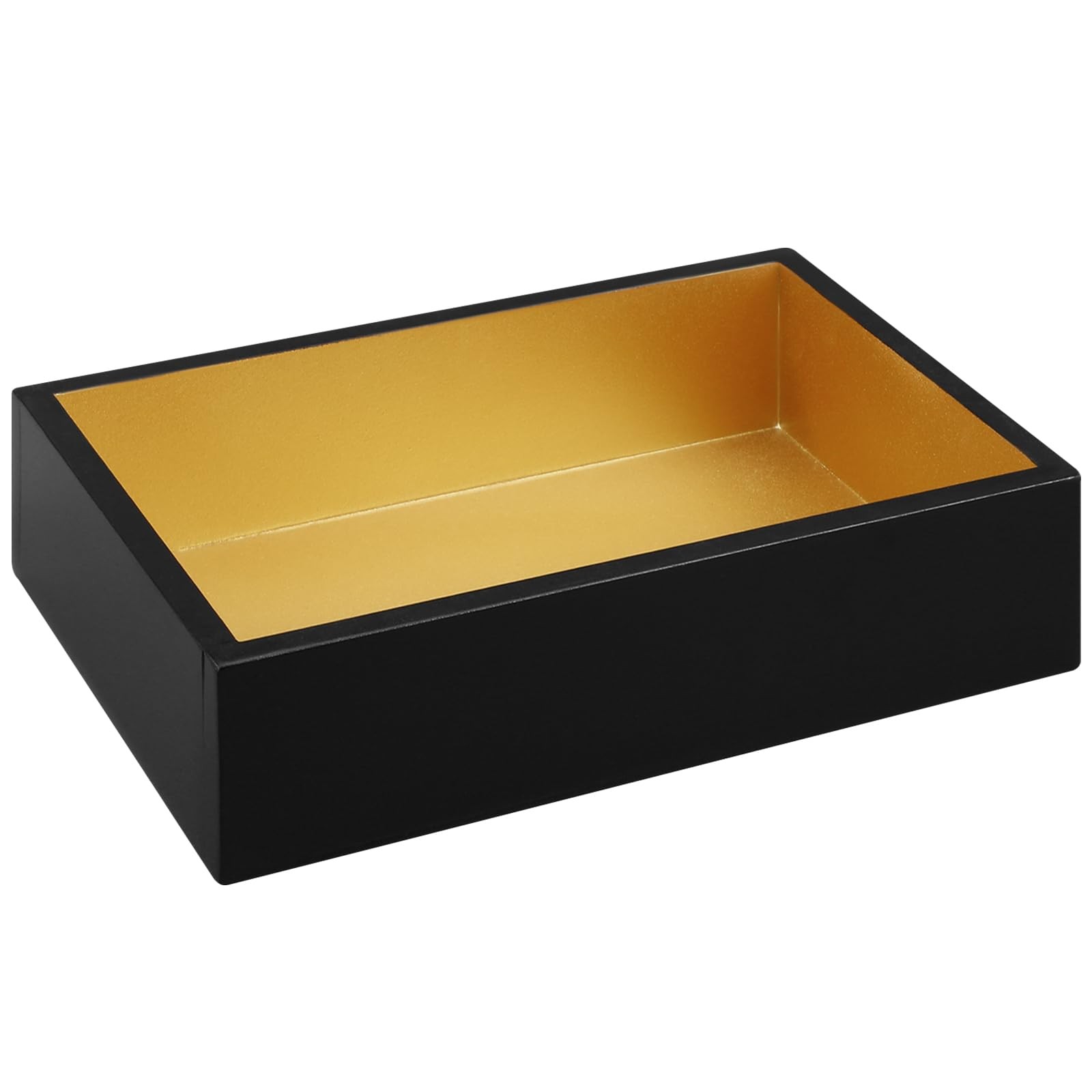 9.5x6.3x2.5'' Large Gold Lacquer Guest Towel Napkin Holder Paper Hand Towel H...