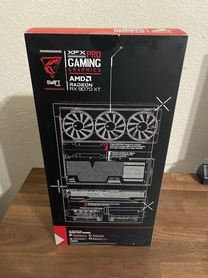 XFX Swift AMD Radeon RX 9070 XT Triple Fan Gaming Edition with 16GB GDDR6 NEW - Image 3 of 3