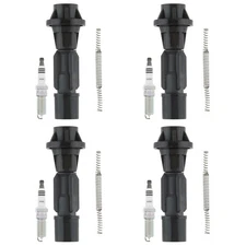 NGK 4 Ruthenium HX H. I. Spark Plugs & Denso Coil Boots Kit for 3 6 CX-7 Fusion