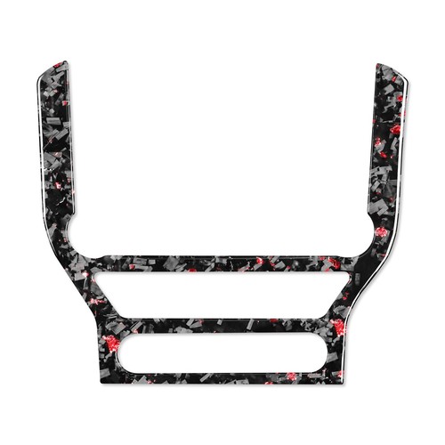 Red Forged Carbon Fiber Console Radio CD Panel Cover For Ford Mustang GT 2015-23 - Bild 2 von 7