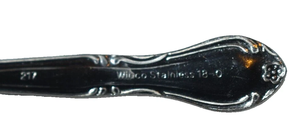 9 cucharas Gumbo Winco Elegance de acero inoxidable para sopa crema de 6" Foto 4 de 4