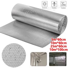 Double Sided Aluminium Foil Bubble Film Heat Insulation Sun Block UV Reflective
