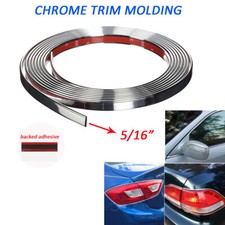 Molding Trim Strip Chrome Silver For Car Body Hood Trunk Bumper Side Decoration