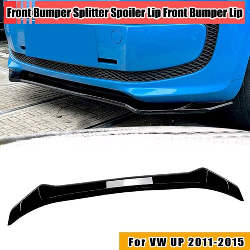 Glossy Black Front Bumper Splitter Spoiler Front Bumper Lip For VW UP 2011-2015 - Picture 4 of 7