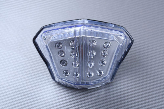 Feu arrière LED clair avec clignotants intégrés pour moto Yamaha XJ6 de 2009 à 2016