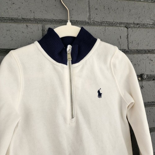 Ralph Lauren Blue White Plaid Long Sleeve Cotton Sweatshirt Toddler Dress 4T - Picture 4 of 8