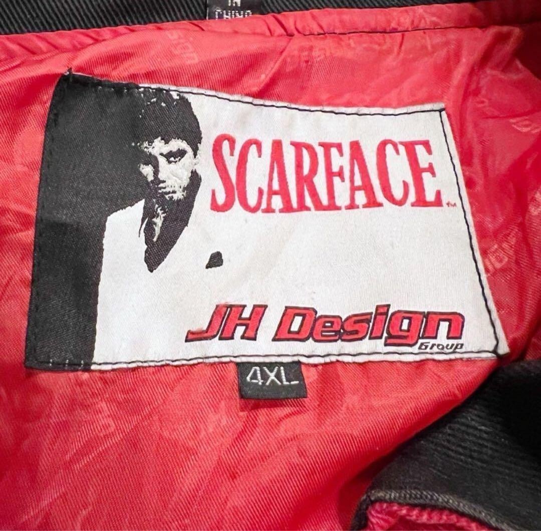 JH design スタジャン SCARFACE ジェフハミルトン Jeff Hamilton Scarface Embroidered Alpacino Racing Jacket jh