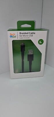 9FT LONG MICRO USB CABLE FAST CHARGER POWER CORD DATA SYNC WIRE PHONES & TABLETS
