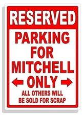 Personalized Parking Sign Wall Decal Metal Sign No Parking Customized MITCHELL