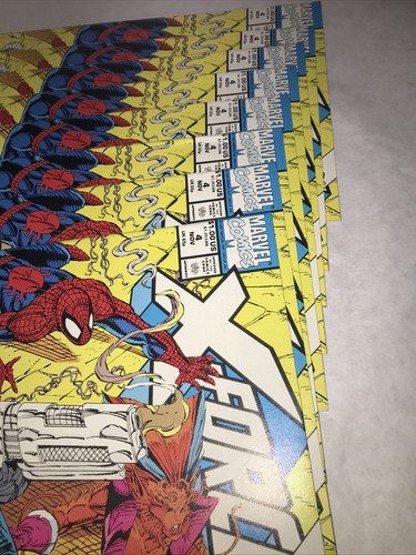 💎X-Force #4 1991 NM/NM+ SPIDER-MAN SABOTAGE 2 NEVER OPENED WAREHOUSE-INVENTORY - Picture 5 of 12