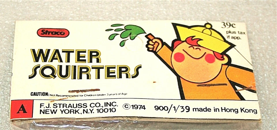 Straco Dime 商店玩具塑料水 6 射手枪 1974 年全新香港 Orge — 第 4/4 张图片