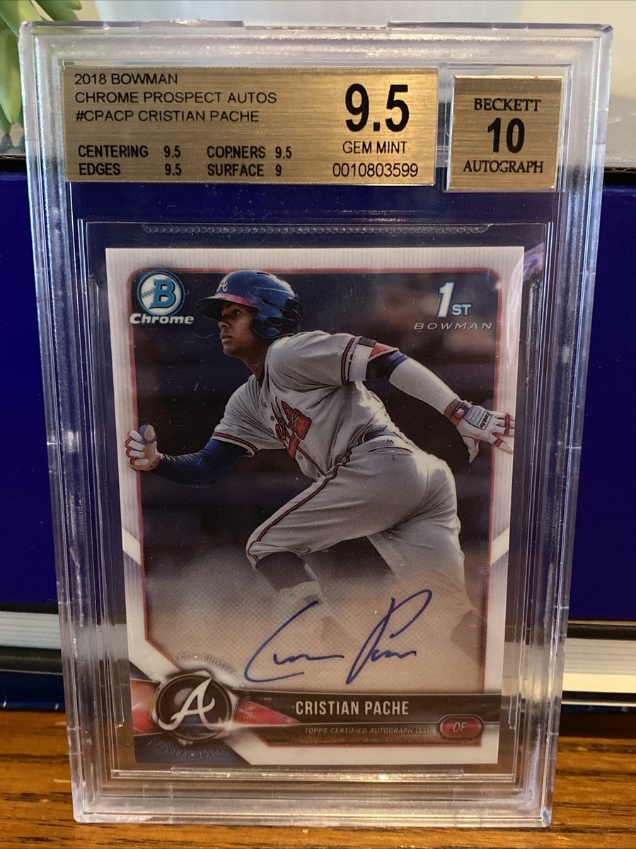 Cristian Pache 2018 Bowman Chrome 1st First AUTO BGS 9.5 GEM MINT