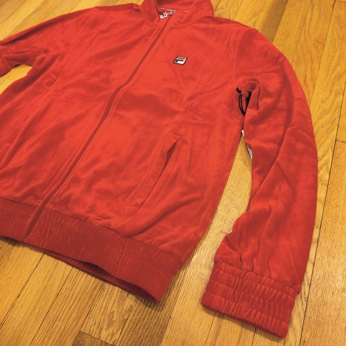 Fila Herren Velours Sweatanzug Trainingsanzug rot Set Samt Größe M L 2XL 3XL Neu mit Etikett - Bild 8 von 13