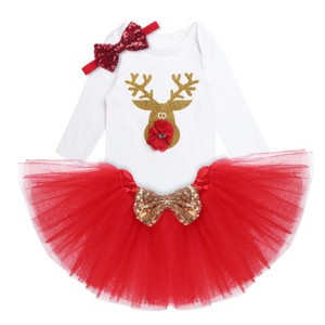 Baby Jungen Mädchen Hirsch Weihnachten Kleidung Strampler Pyjama Hut Outfits